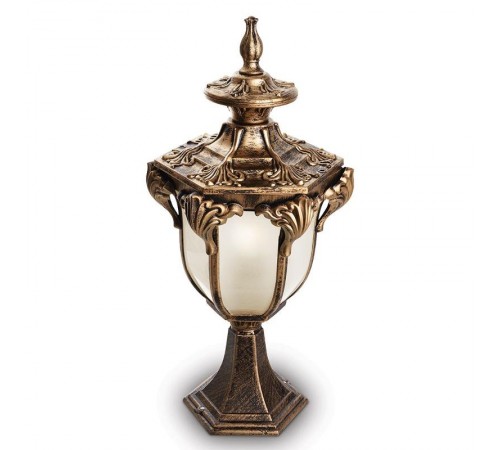 Светильник садово-парковый PL4043 60W 230V E27 200*175*430мм черное золото (на постамент)  11423  FERON