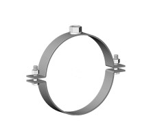 Хомут для неподвижной опоры без изоляции 4" (106-118), 40х4,0 мм, М20, гальван. цинк, 868360  ХНО-106-118-М20-ЭЦ   Ostec
