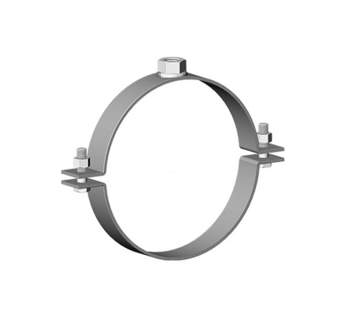 Хомут для неподвижной опоры без изоляции 6" (155-162), 40х4,0 мм, М20, гальван. цинк, 868362  ХНО-155-162-М20-ЭЦ   Ostec