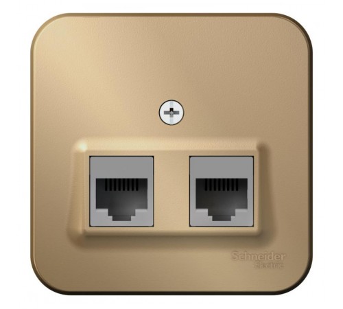 Blanca Титан О/У с изолирующей пластиной Титан Розетка 2-ая компьютерная RJ45, кат.5E,  BLNIA045454  SE