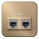 Blanca Титан О/У с изолирующей пластиной Титан Розетка 2-ая компьютерная RJ45, кат.5E,  BLNIA045454  SE