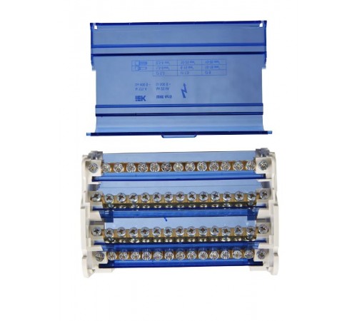 Шины на DIN-рейку в корпусе (кросс-модуль) 3L+PEN 4х15   YND10-4-15-125  IEK