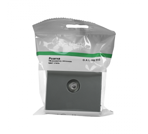 ArtGallery Сталь Розетка TV коннектор, механизм  GAL000993  SE