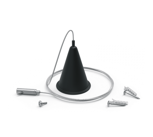 Комплект подвесов для трекового шинопровода осветительного, цвет черный  TR119  Gauss