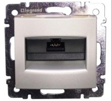 Valena Алюминий Розетка комп(RJ45) 1-ая 5 кат ISDN 300MHz 8конт  770141  Legrand