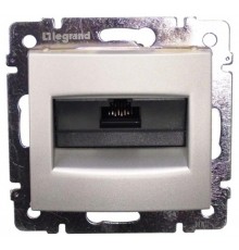 Valena Алюминий Розетка комп(RJ45) 1-ая 5 кат ISDN 300MHz 8конт  770141  Legrand