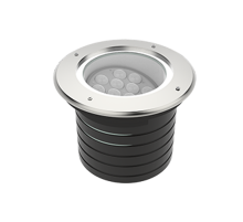 Свет-к "ВАРТОН" архитектурный Plint диаметр 260мм 32Вт 3000К IP67 линзованный 60 градусов RAL7045 серый  V1-G1-71551-10L07-6703230  VARTON