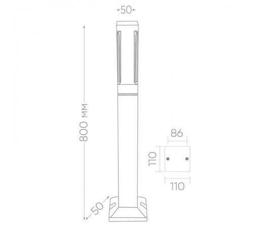 Светильник садово-парковый светодиодный, 5W, 250Lm, 4000K, черный DH603  11707  FERON