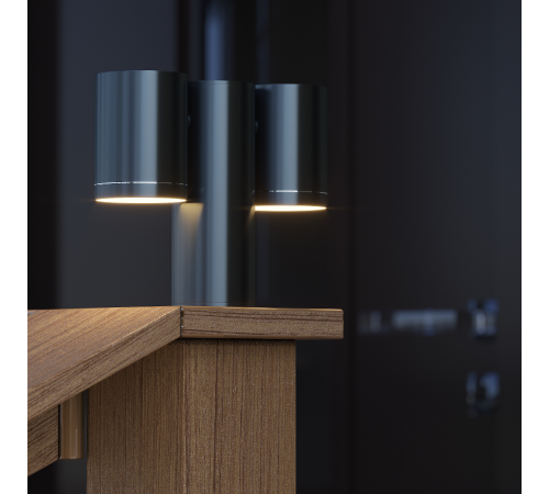 Светильник садово-парковый Sonata настенный архитектурный, 2xGU10, 221x155x70mm, 170-240V / 50Hz, 2xMax.35W, IP54  GD152  Gauss