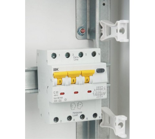 Выключатель автоматический дифференциального тока АВДТ 34 3п+N 32А C 30мА тип A  MAD22-6-032-C-30  IEK