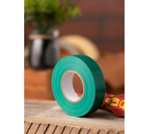 Изолента, класс А (профессиональная), 0.18х19мм, 20 метров, зеленая EKF Simple  plc-iz-a-g  EKF