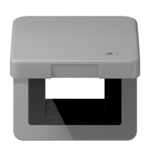 Рамка с подпружиненной крышкой для USB-механизмов, с центральной платой CD590KLUSBGR Jung