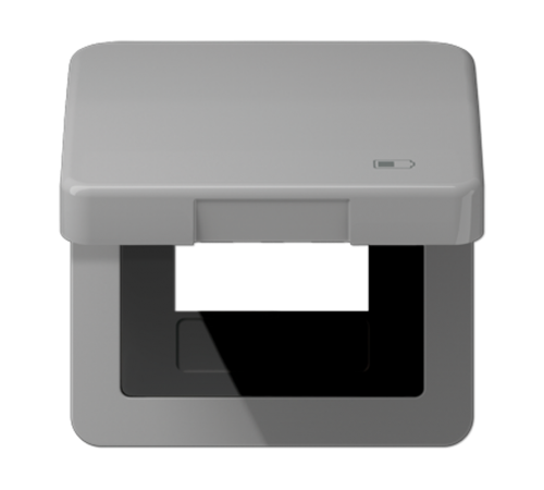 Рамка с подпружиненной крышкой для USB-механизмов, с центральной платой CD590KLUSBGR Jung