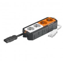 Рамка 4-модульная с розетками 2 белые, 2 оранжевые, 16А, 250В, 2К+З, штекер WINSTA MIDI  7404617  OBO Bettermann