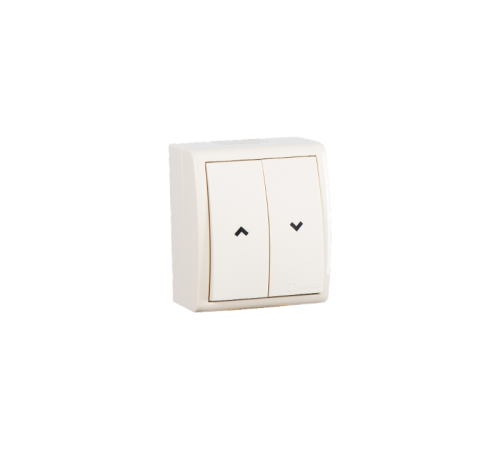 Двухклавишный кнопочный выключатель для жалюзи IP54 10A 250В цвета слоновая кость S15 Aqua  1594332-031  Simon