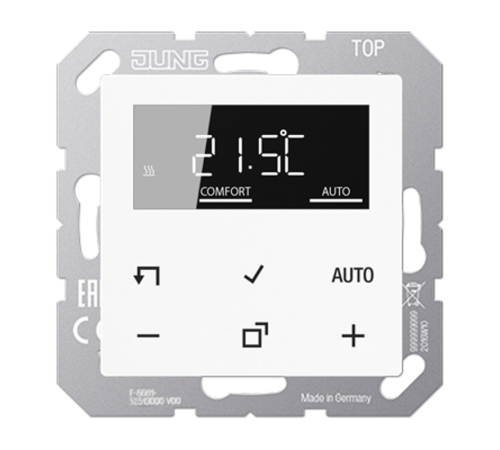 Комнатный контроллер с дисплеем "стандарт"(механизм+накладка); белый; A500  TRDA1790WW  Jung