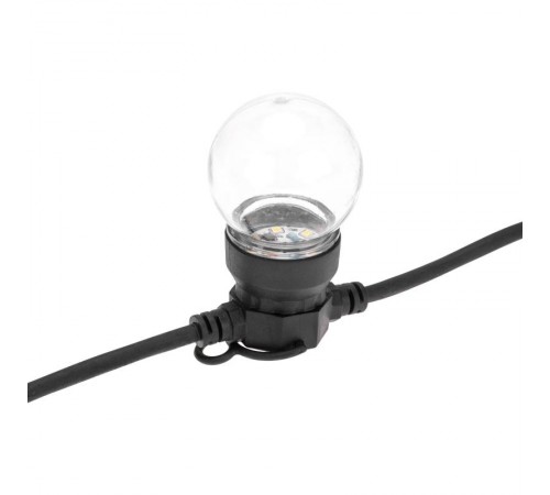 Уличная гирлянда Лофт, черный каучук, 20 прозрачных ламп х 5 LED, влагостойкая IP44  331-357  NEON-NIGHT