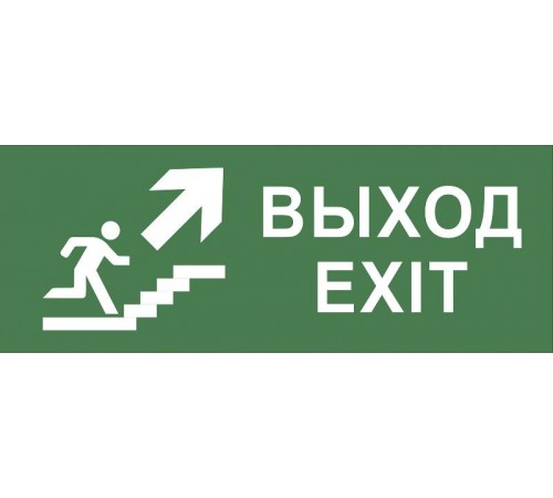 Самоклеющая этикетка INFO-DBA-014 "Выход/лест. вверх/фигура" ДПА/ДБА IP20/54  Б0048466  ЭРА