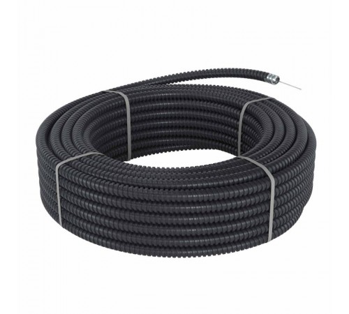 Металлорукав DN 10мм в герметичной ПВХ изоляции, Dвн 10,0 мм, Dнар 14,0, с протяжкой, 50 м, цвет чёрный  6071R-010NP  DKC