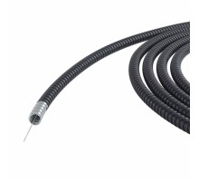 Металлорукав DN 10мм в герметичной ПВХ изоляции, Dвн 10,0 мм, Dнар 14,0, с протяжкой, 50 м, цвет чёрный  6071R-010NP  DKC