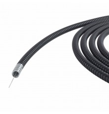 Металлорукав DN 10мм в герметичной ПВХ изоляции, Dвн 10,0 мм, Dнар 14,0, с протяжкой, 100 м, цвет чёрный  6071R-010N100P  DKC