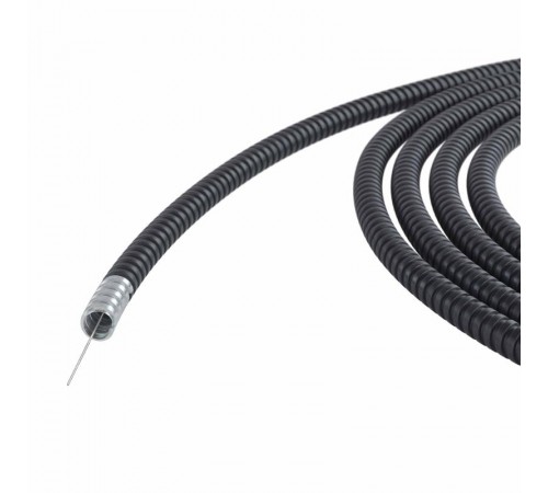 Металлорукав DN 10мм в герметичной ПВХ изоляции, Dвн 10,0 мм, Dнар 14,0, с протяжкой, 50 м, цвет чёрный  6071R-010NP  DKC