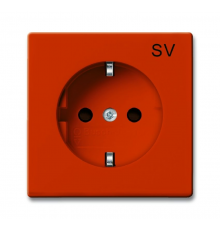 ABB Basic 55 Оранжевый Розетка с/з 16А 250В, с маркировкой SV  2011-0-6153   2CKA002011A6153  ABB