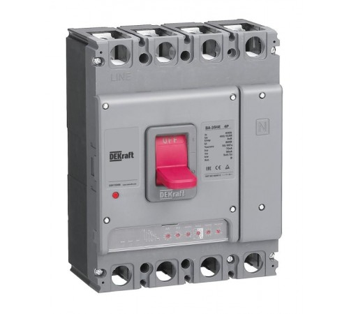 Силовой авт. выкл. с электрон. расц. 4P 800А 70кА ВА-356E  22672DEK  DEKraft