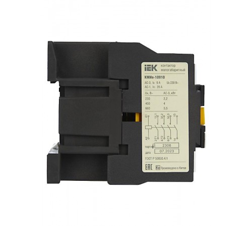 Контактор КМИе-10910 9А 230В/АС3 1НО  KKME11-009-230-10  GENERICA