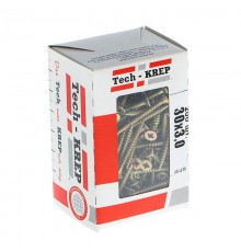 Саморезы универсальные 30х3,0 мм (200 шт) желтые - коробка с окном ( 0,188 кг)  102227  Tech-KREP