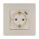 Розетка с заземлением с USB тип C - Legrand Etika - со шторками 16А 250В 1500мА 7,5Вт безвинтовые зажимы - слоновая кость  672388  Legrand