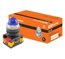 Лампа AL-22 сигнальная d22мм синий неон/230В цилиндр   SQ0702-0036  TDM