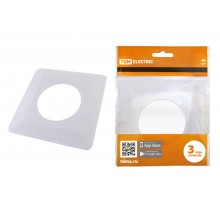 Рамка для выключателей или розеток одноместная защитная 130х130 мм, белая  SQ1822-0002  TDM