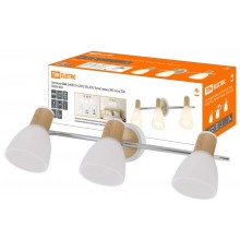 Светильник Спот, 3х40Вт, Е14, 230 В, 50 Гц, IP20, "Бутон", планка, ЭКО, сосна,  SQ0356-0004  TDM