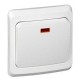 Этюд Белый С/У Выключатель кнопочный 1-клавишный с подсветкой  KC10-002B  SE