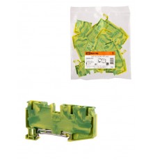 Зажим клеммный безвинтовой ЗКБ PEN быстрого зажима 3 вывода 6 мм2 (Ph-C PT 6-TWIN-PE)  SQ0822-0174  TDM