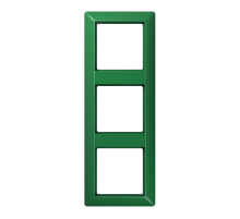 Рамка 3-кратная для вертикальной и горизонтальной установки; термопласт, зеленая  AS583BFGN  Jung