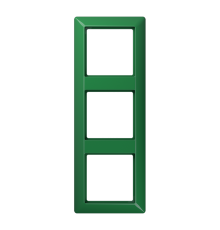 Рамка 3-кратная для вертикальной и горизонтальной установки; термопласт, зеленая  AS583BFGN  Jung