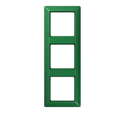 Рамка 3-кратная для вертикальной и горизонтальной установки; термопласт, зеленая  AS583BFGN  Jung