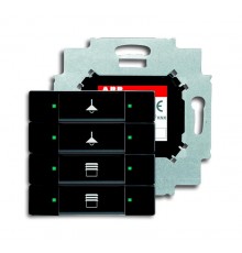 6127/01-885-500 Сенсор 4-кл. с коплером в комплекте, черный бархат  6117-0-0231  2CKA006117A0231  ABB