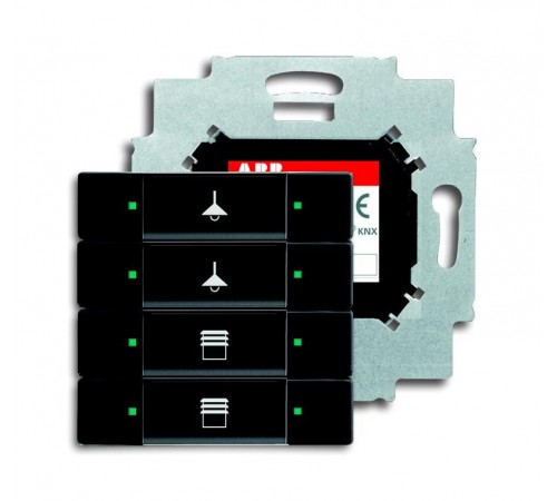 6127/01-885-500 Сенсор 4-кл. с коплером в комплекте, черный бархат  6117-0-0231  2CKA006117A0231  ABB