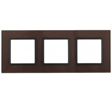 14-5103-13 Рамка на 3 поста, стекло, Эра Elegance, бронза+антр  Б0034511  ЭРА