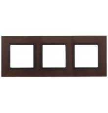 14-5103-13 Рамка на 3 поста, стекло, Эра Elegance, бронза+антр  Б0034511  ЭРА