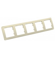 Рамка пятиместная, скрытой установки, цвет слоновая кость  Р405-01  HEGEL