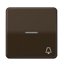 Клавиша с окошком и символом "звонок" для выключателей с подсветкой; коричневая  CD590KO5KBR  Jung