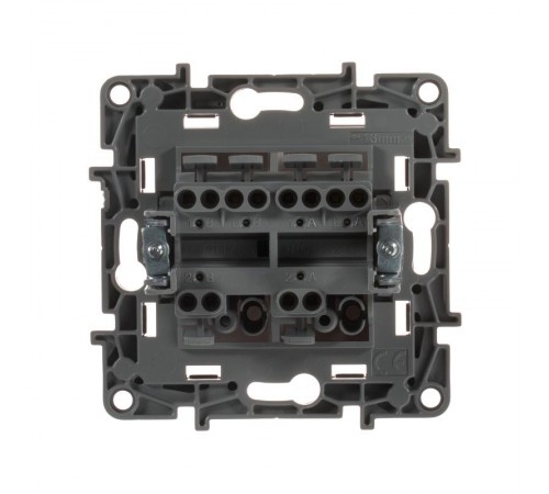 Etika Слоновая кость Переключатель 2-клавишный, 10А, автозажимные клеммы  672312  Legrand