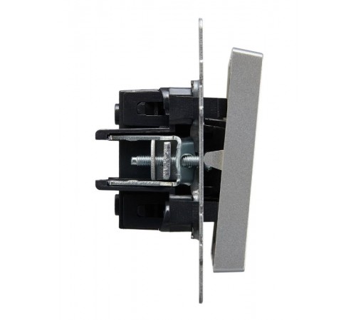 BRITE Выключатель 3-клавишный 10А ВС10-3-0-БрА алюминий  BR-V30-0-10-K47  IEK