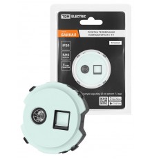 Розетка телефонная RJ11 + TV розетка оконечная фисташковая, "Байкал"   SQ1819-0118  TDM