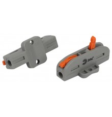 Клемма  NO-225-452 проходная с монтажной площадкой 222-2411Р с рычагами 1 полюс 0.08-2.5/4 мм2 (упаковка 2 шт.)  Б0067941  ЭРА