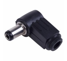 Разъем питания штекер 2,5х5,5x10 мм угловой  14-0325  REXANT